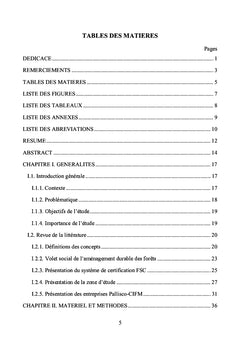 Evaluation sociale et gestion durableen foret tropicale camerounaise