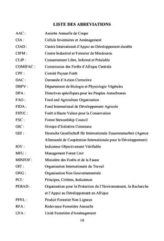 Evaluation sociale et gestion durableen foret tropicale camerounaise