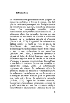 Caracteristiques de la Secheresse au Senegal