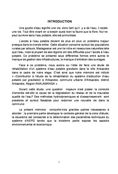 Contribution A l'etude de la rehabilitation du systeme d'AePG