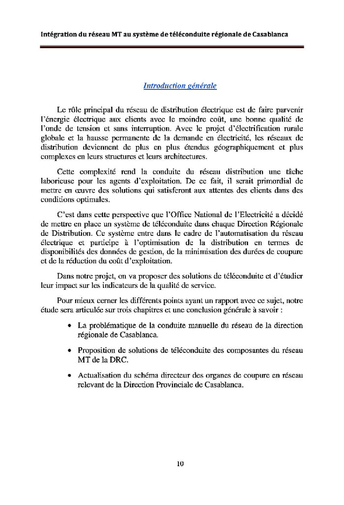 Intégration du réseau MT au système de téléconduite