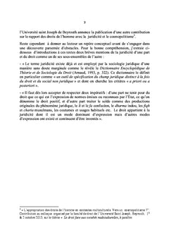 Une juridicité plurielle pour le XXI° siècle