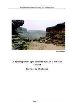 Le developpement agro-ecotouristique de la vallee de Tarsselt-Maroc