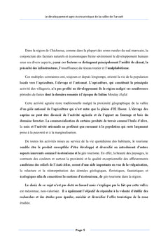 Le developpement agro-ecotouristique de la vallee de Tarsselt-Maroc