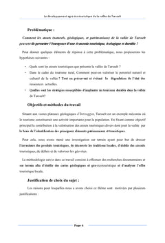 Le developpement agro-ecotouristique de la vallee de Tarsselt-Maroc