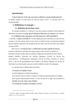 Le developpement agro-ecotouristique de la vallee de Tarsselt-Maroc
