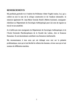 Construction sociale du futur chez les Fan d'Abomey