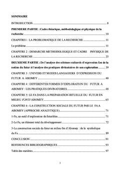 Construction sociale du futur chez les Fan d'Abomey