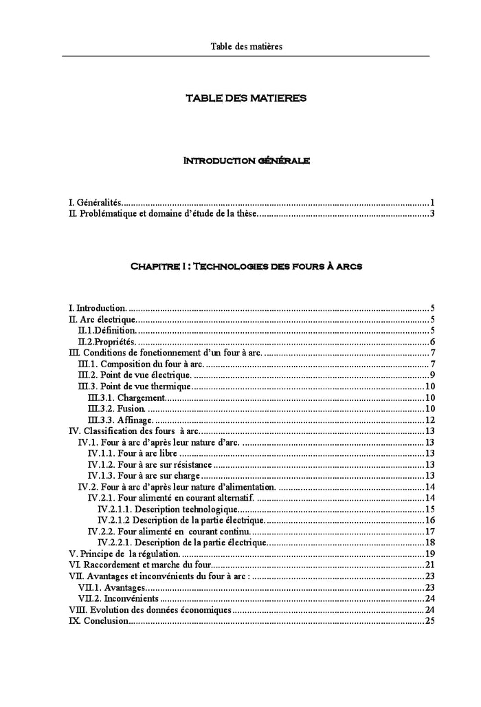 Les fours à arc électrique