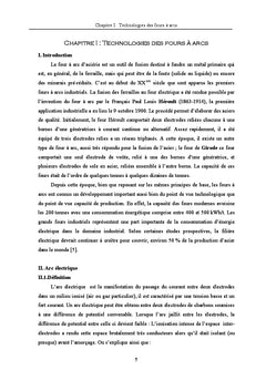 Les fours à arc électrique