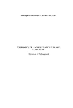 Politisation de l'administration publique congolaise