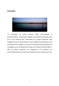 LES MICROALGUES DU LAC DE SIDI MOHAMED BENALI