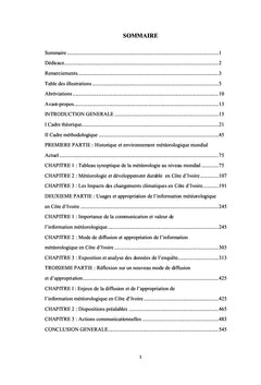 L'information meteorologique en cote d'Ivoire, usages, appropriation et developpement durable