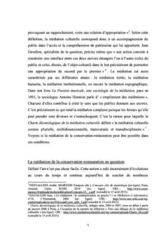 L'apport des TIC dans la mediation de la conservation-restauration