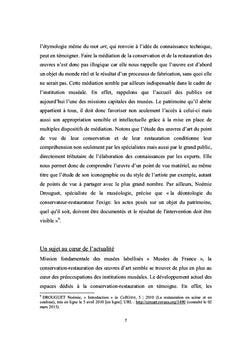 L'apport des TIC dans la mediation de la conservation-restauration