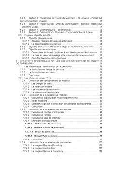 Etude des effets territoriaux de la transjurane (a16)