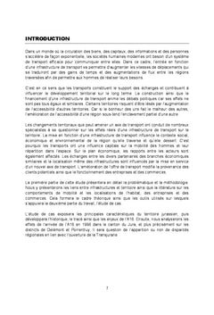 Etude des effets territoriaux de la transjurane (a16)