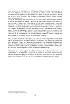Etude des effets territoriaux de la transjurane (a16)