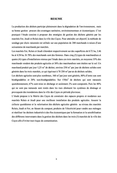 Proposition des stratégies de gestion des déchets générés