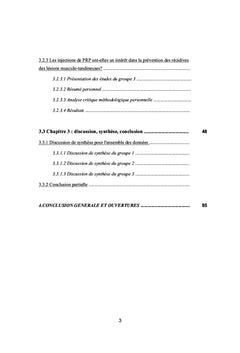 Intérêt des injections de plasma riche en plaquettes chez le sportif