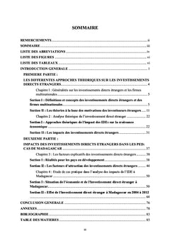 Impacts des IDE sur la croissance économique dans les PED
