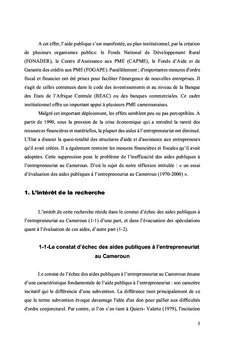 Essai d'évaluation des aides publiques publiques à l'entrepreneuriat