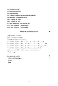 Effet des alcaloïdes de deux espèces de Fumaria sur des bactéries