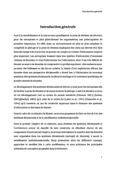 systemes decisionnels et modelistation multidimensionnelle