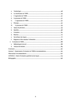 L'enterprise Risk Management et sa mise en place