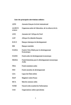 Etudes des rapports inter-arabes: le Maroc et l'Orient arabe