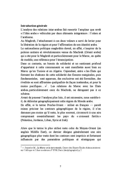 Etudes des rapports inter-arabes: le Maroc et l'Orient arabe