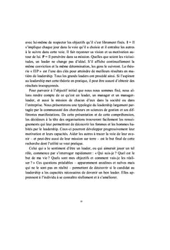 Le rôle du leader dans l'organisation