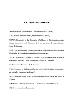 Violations des Droits de l'Homme au Tibet