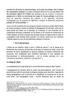 Leadership politique et aménagement du territoire au Cameroun