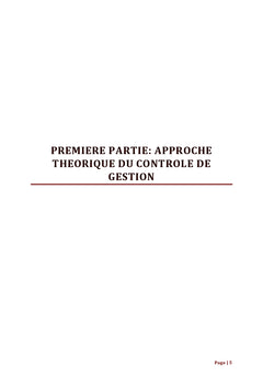 Le systeme de controle de gestion : Mise en place du tableau de bord