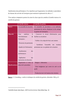 Le systeme de controle de gestion : Mise en place du tableau de bord