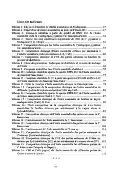 Production et analyse d'huiles essentielles de Madagascar par RMN 13C