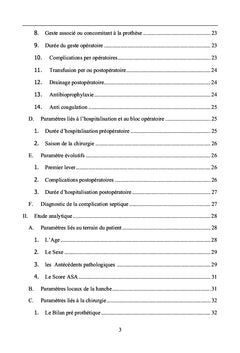 Quels patients risquent plus que d'autres l'infection après PTH