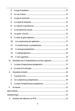 Quels patients risquent plus que d'autres l'infection après PTH