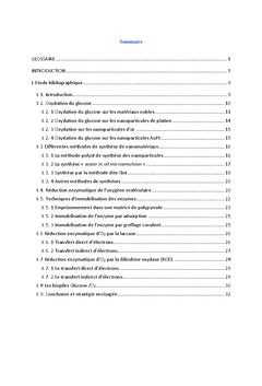 Etude des interfaces nanocatalyseurs / glucose et enzymes /O2