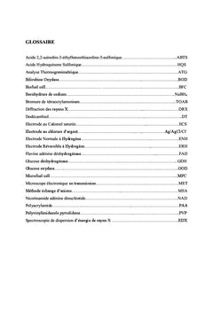 Etude des interfaces nanocatalyseurs / glucose et enzymes /O2