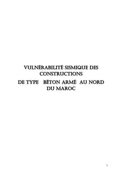 Vulnérabilité sismique des constructions au nord du Maroc