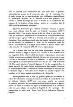 Vulnérabilité sismique des constructions au nord du Maroc