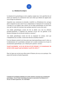 Évaluation de la profondeur minimale de la couche résistante du sol