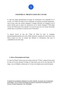 Évaluation de la profondeur minimale de la couche résistante du sol
