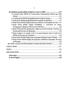 Application des paiements des services environnementaux en RD Congo