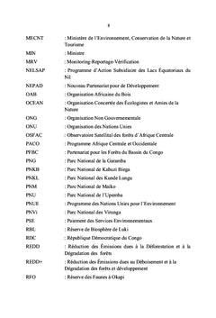 Application des paiements des services environnementaux en RD Congo