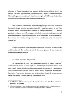 L'accompagnement et le problème d'alcool en chantier d'insertion