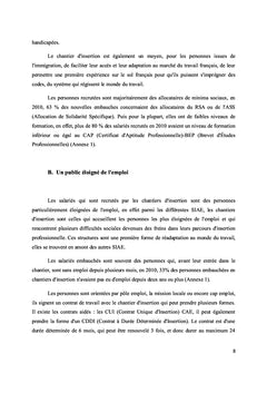 L'accompagnement et le problème d'alcool en chantier d'insertion
