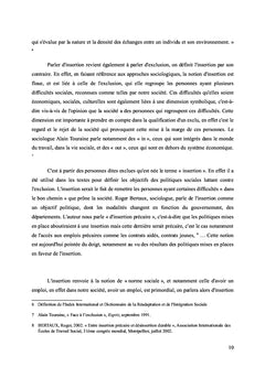 L'accompagnement et le problème d'alcool en chantier d'insertion